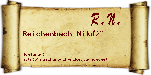 Reichenbach Niké névjegykártya